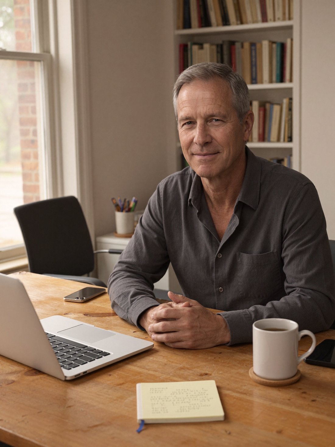 Nathan Cole at his desk